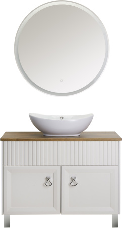 Тумба под раковину ASB-Woodline   Риола 100  12410 (белый)